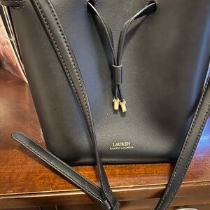 Lauren Ralph Lauren Black Leather Bag